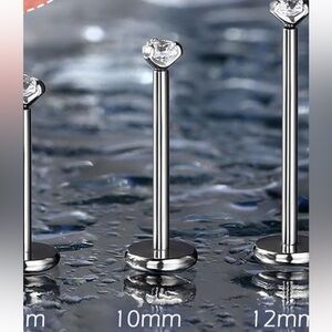 Silver Stud Earrings with cubic zirconia 10mm. NEW IN BOX